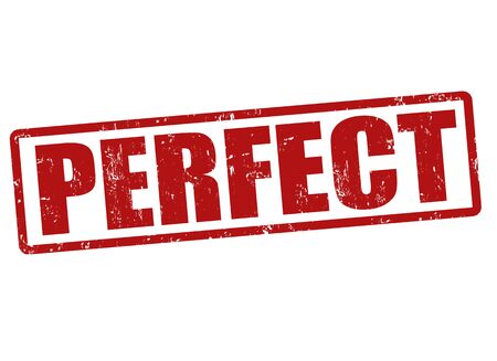 Perfect grunge rubber stamp on white, vector illustrationのイラスト素材