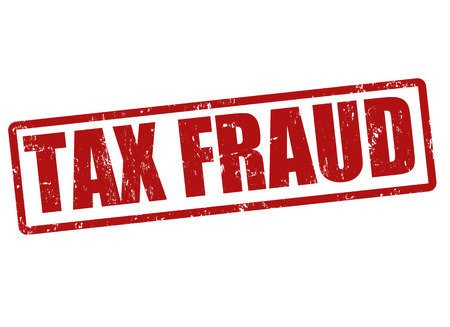 Tax fraud grunge rubber stamp on white, vector illustrationのイラスト素材