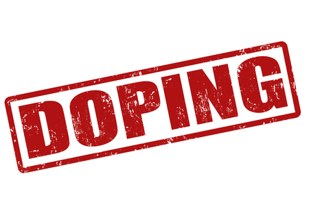 Doping grunge rubber stamp on white, vector illustrationのイラスト素材