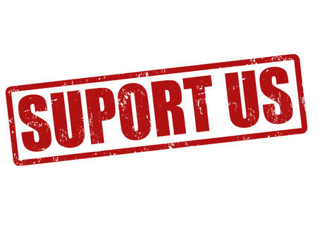 Suport us grunge rubber stamp on white, vector illustrationのイラスト素材