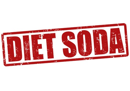 Diet soda grunge rubber stamp on white, vector illustrationのイラスト素材
