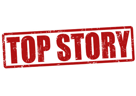 Top story grunge rubber stamp on white, vector illustrationのイラスト素材