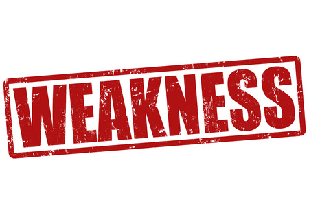 Weakness grunge rubber stamp on white, vector illustrationのイラスト素材