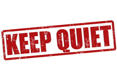 Keep quiet grunge rubber stamp on white, vector illustrationのイラスト素材