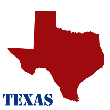 Map of Texas on white background, vector illustrationのイラスト素材