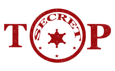 Abstract grunge office rubber stamp with the text top secret inside, vector illustrationのイラスト素材