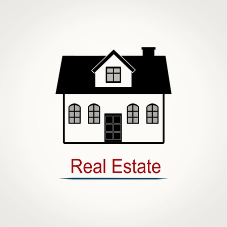 Real Estate icon and space for your text, vector illustrationのイラスト素材