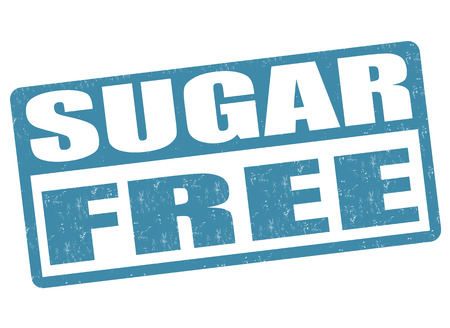 Sugar free grunge rubber stamp on white backgroundのイラスト素材