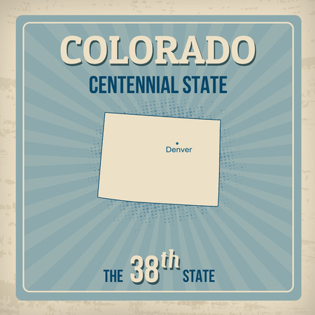 Colorado travel vintage grunge poster, vector illustrationのイラスト素材