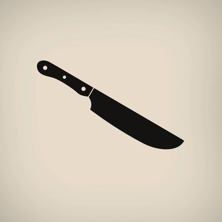 Knife icon in vintage style posterのイラスト素材