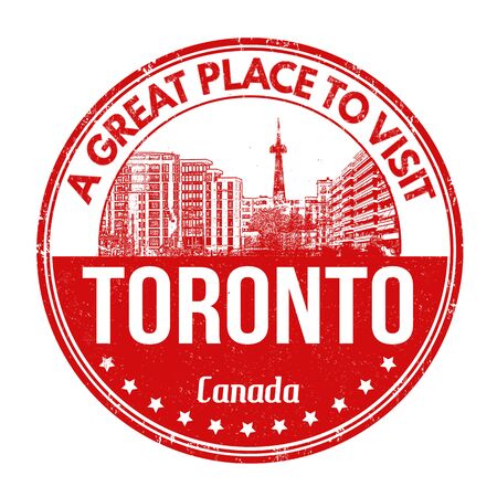 Toronto grunge rubber stamp on white background, vector illustrationのイラスト素材