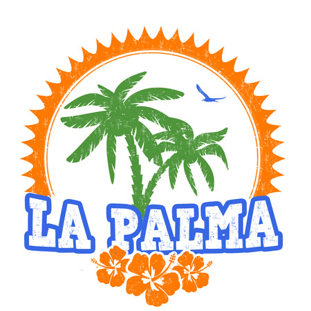 La Palma travel rubber stamp on white background, vector illustrationのイラスト素材