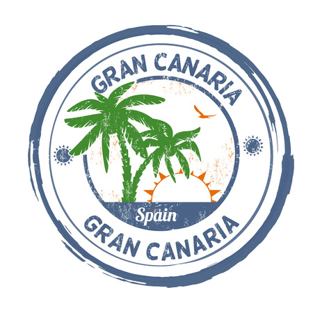 Gran Canaria grunge rubber stamp on white background, vector illustrationのイラスト素材