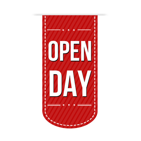 Open Day banner design over a white background, vector illustrationのイラスト素材