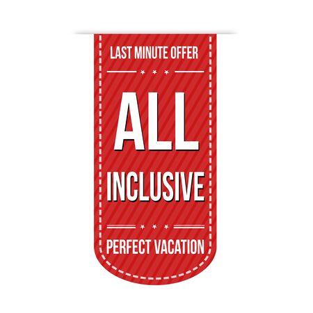 All inclusive banner design over a white backgroundのイラスト素材