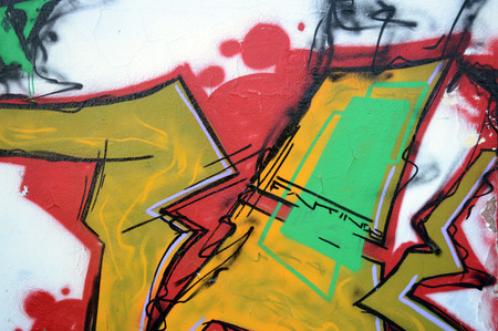 KAVALA, GREECE - SEPTEMBER 11: Beautiful street art graffiti on a wall in the Kavala city in Greece on September 11, 2015のeditorial素材