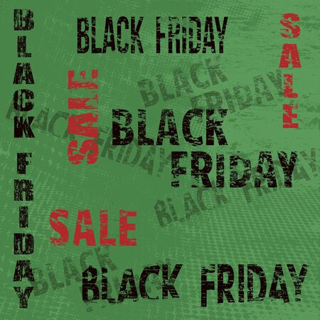 Black Friday sale typographic poster design with grunge scratched background, vector illustrationのイラスト素材