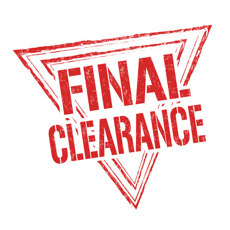 Final clearance grunge rubber stamp on white background, vector illustrationのイラスト素材