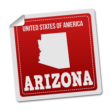 Arizona sticker or label on white background, vector illustrationのイラスト素材