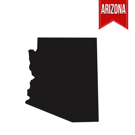Map of Arizona on white background, vector illustrationのイラスト素材