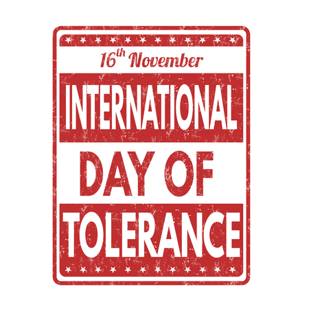 International Day of Tolerance grunge rubber stamp on white background, vector illustrationのイラスト素材
