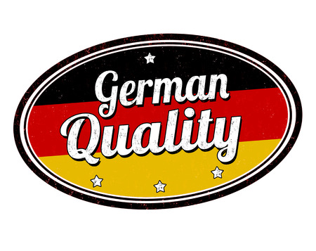 German quality grunge rubber stamp on white background, vector illustrationのイラスト素材