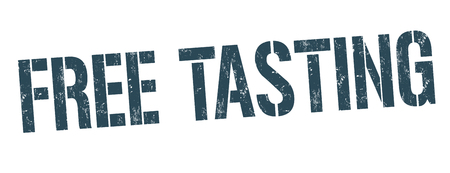 Free tasting grunge rubber stamp on white background, vector illustrationのイラスト素材