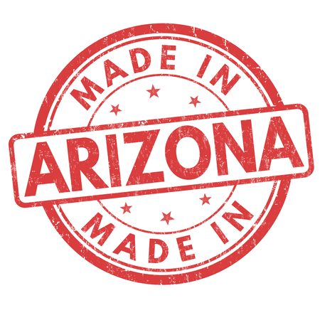 Made in Arizona grunge rubber stamp on white background, vector illustrationのイラスト素材