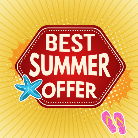 Best Summer Offer Advertising Poster Design Vector Illustrationのイラスト 素材 ストックフォト 写真素材のstock Foto ストックドットフォト