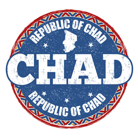 Chad grunge rubber stamp on white background, vector illustrationのイラスト素材