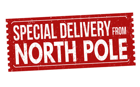 Special delivery from North Pole grunge rubber stamp on white background, vector illustrationのイラスト素材