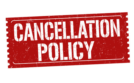 Cancellation policy grunge rubber stampのイラスト素材