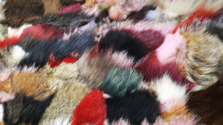 Multi colors fur texture background