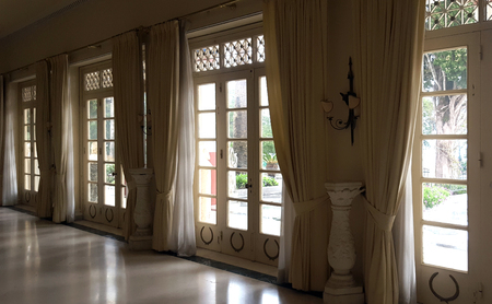 CORFU, GREECE- January 21, 2018: Achilleion palace of Empress of Austria Elisabeth of Bavaria in Corfu island, Greeceのeditorial素材