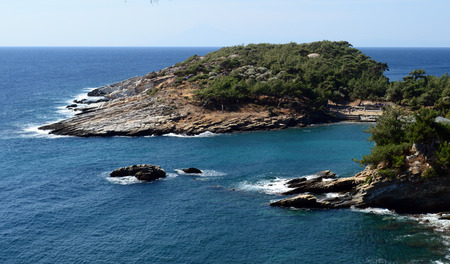 Amazing view of beautiful lagoon on Thassos island, Greeceの写真素材