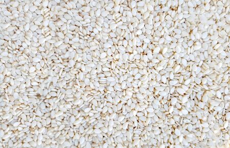 White sesame seeds background の写真素材