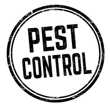 Pest control sign or stamp on white background, vector illustrationのイラスト素材