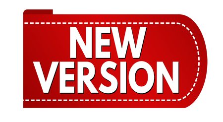 New version banner design on white background, vector illustrationのイラスト素材