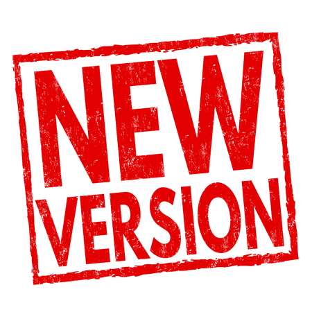 New version sign or stamp on white background, vector illustrationのイラスト素材
