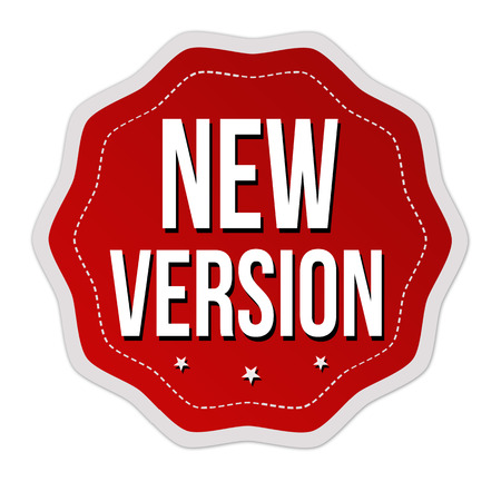 New version label or sticker on white background, vector illustrationのイラスト素材