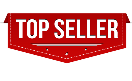 Top seller banner design on white background, vector illustrationのイラスト素材