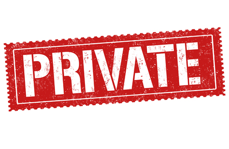 Private sign or stamp on white background, vector illustrationのイラスト素材