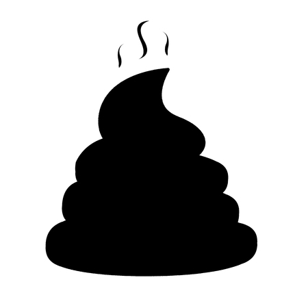 Poop icon on white background, vector illustrationのイラスト素材