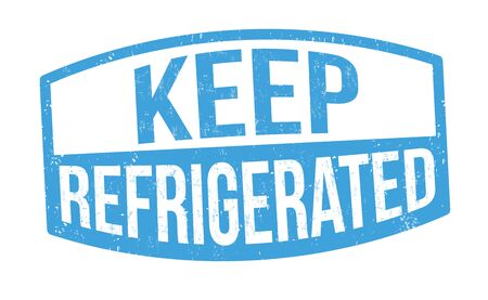 Keep refrigerated sign or stamp on white background, vector illustration