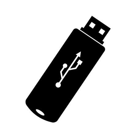 USB flash drive icon on white