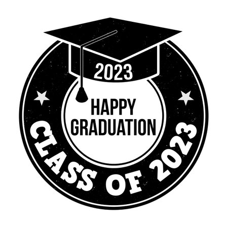 Class of 2023 grunge rubber stamp on white background, vector illustrationのイラスト素材