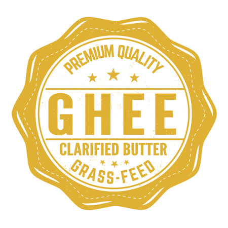 Ghee grunge rubber stamp on white background, vector illustrationのイラスト素材