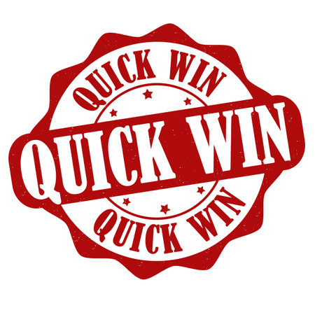 Quick win grunge rubber stamp on white background, vector illustrationのイラスト素材