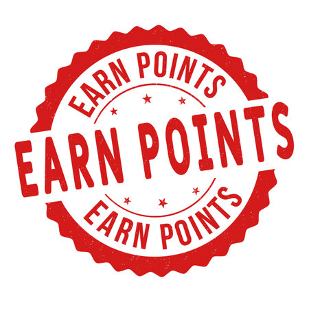 Earn points grunge rubber stamp on white background, vector illustrationのイラスト素材