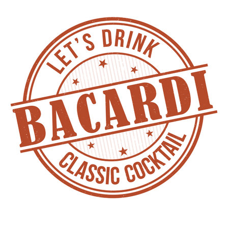 Bacardi grunge rubber stamp on white background, vector illustrationのイラスト素材